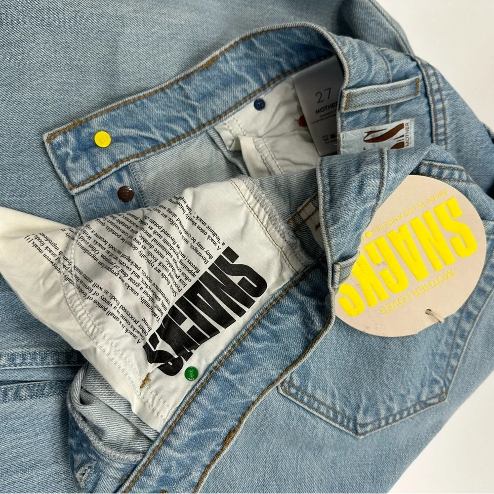 MOTHER | SNACKS! The Pleated Fun Dip Puddle Jeans NWT Retail $228 - Picture 8 of 11